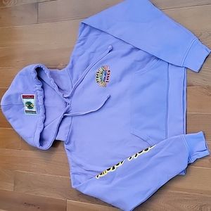 NWT Cross Colours Black Lives Are Loved Hooded‎ Sweatshirt Purple small